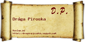 Drága Piroska névjegykártya