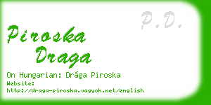 piroska draga business card